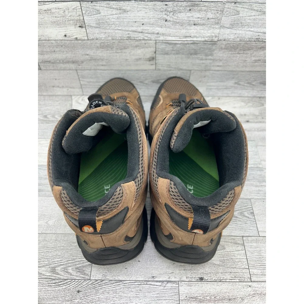 Merrell Moab 2 Mid Waterproof Hiking Boots Mens 10 Brown Suede Vibram J06051
